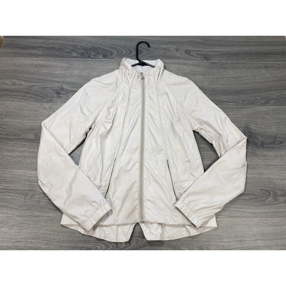 Lululemon Jacket Womens 6 Beige Travel To Track Full Zip Running